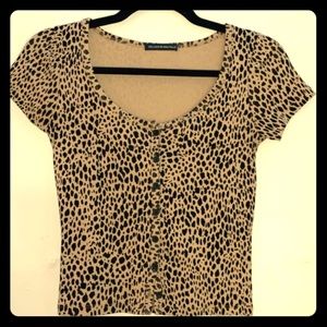 brandy melville leopard top